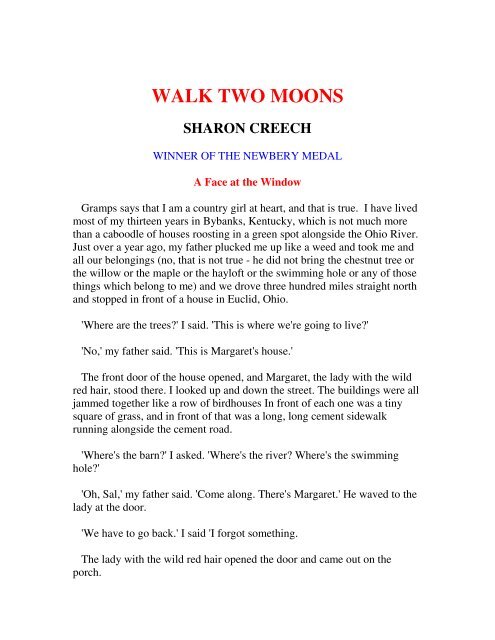 WALK TWO MOONS - CSIR