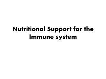 Nutritional Support for the Immune system - Diana Mossop Website