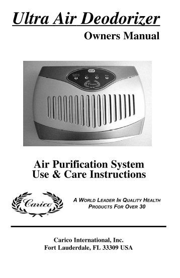 Ultra Air Deodorizer Desodoriza “Ul - Carico International, Inc.