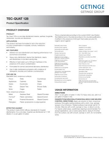 TEC-QUAT 128 - Getinge