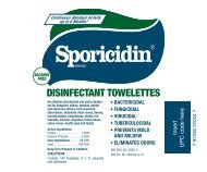 Sporicidin Canister Towelettes Label - American Air & Water