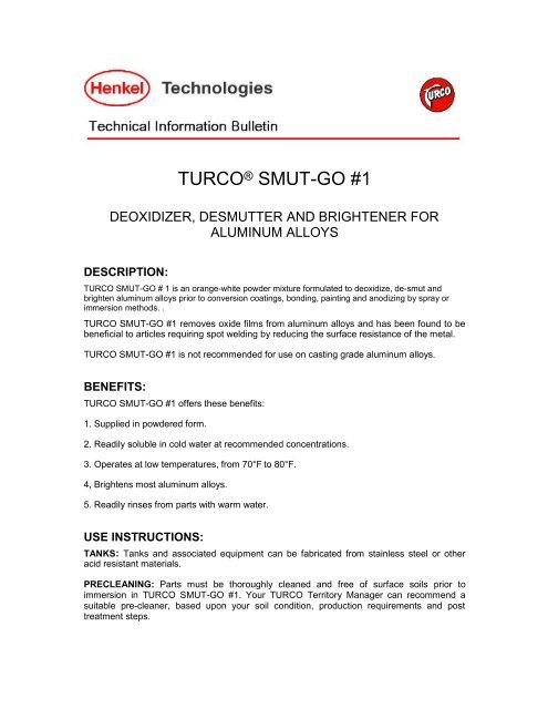TURCO®GO #1 TURCO®GO #1