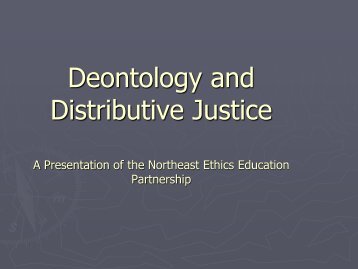 Deontology and Distributive Justice - Brown University