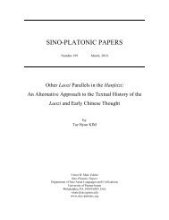 Other Laozi Parallels in the Hanfeizi - Sino-Platonic Papers