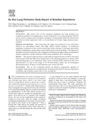 Ex Vivo Lung Perfusion: Early Report of Brazilian Experience