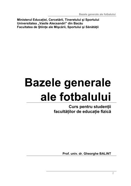 Bazele generale ale fotbalului-3 - Cadre Didactice - Universitatea ...