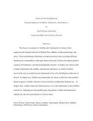 This thesis is an analysis of Achilles and Andromache in Homer's ...