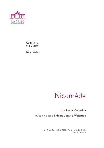 Nicomède - Lettres