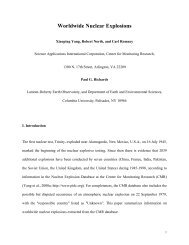 Worldwide Nuclear Explosions - Lamont-Doherty Earth Observatory ...