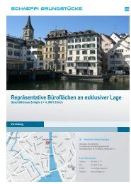 Geschäftshaus Schipfe 2 + 4, 8001 Zürich Repräsentative ...