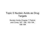 Topic 5 Nucleic Acids as Drug Targets