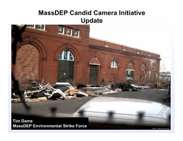 MassDEP Candid Camera Initiative Update - Mass.Gov