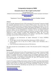 Comparative Analysis of NSDI - EC GI & GIS Portal