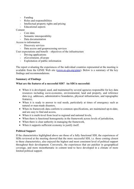 Comparative Analysis of NSDI - EC GI & GIS Portal