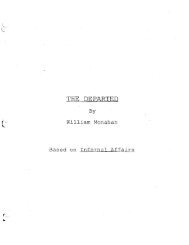 THE DEPARTED - Daily Script