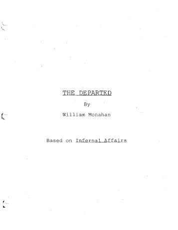THE DEPARTED - Daily Script