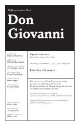 Don Giovanni - Metropolitan Opera