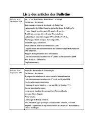 Liste des articles publiés dans les bulletins 9 - Association des ...