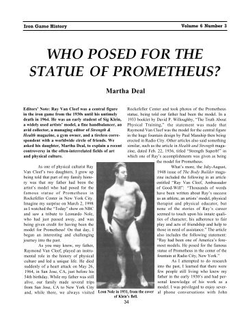 Who Posed For The Statue Of Prometheus? - LA84 Foundation