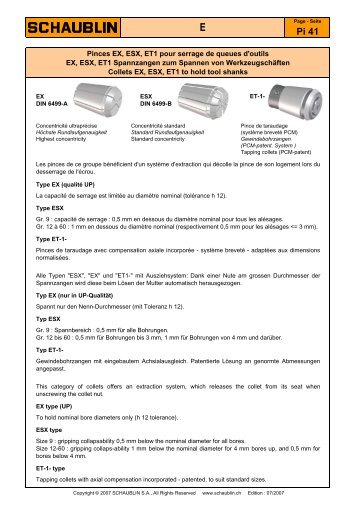 DIN 6499 - Schaublin SA