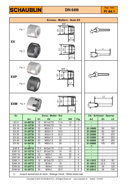 DIN 6499 - Schaublin SA