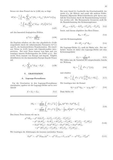 Lagrange-Formalismus für Elektrodynamik und Gravitation