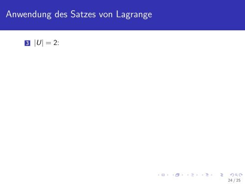 Grundlegende Begriffe und der Satz von Lagrange - Universität ...