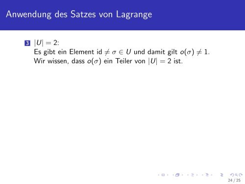 Grundlegende Begriffe und der Satz von Lagrange - Universität ...