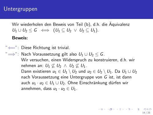 Grundlegende Begriffe und der Satz von Lagrange - Universität ...