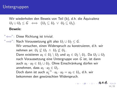 Grundlegende Begriffe und der Satz von Lagrange - Universität ...