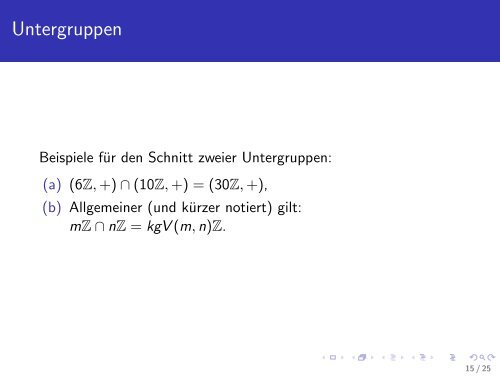 Grundlegende Begriffe und der Satz von Lagrange - Universität ...