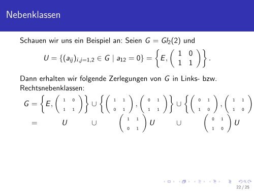 Grundlegende Begriffe und der Satz von Lagrange - Universität ...