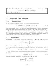 Lecture 7: Weak Duality 7.1 Lagrange Dual problem