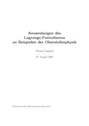 Anwendungen des Lagrange-Formalismus an ... - GSI - Theory