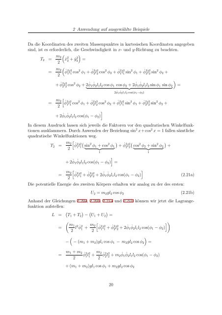 Anwendungen des Lagrange-Formalismus an ... - GSI - Theory