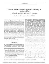 Delayed Sudden Death in an Infant Following an Accidental Fall