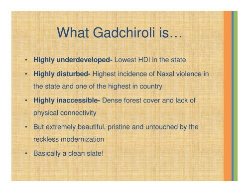 I-District: GADCHIROLI - Collectorate, Gadchiroli