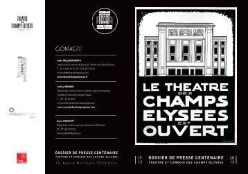 Les evenements "Centenaire" - Théâtre des Champs Elysées