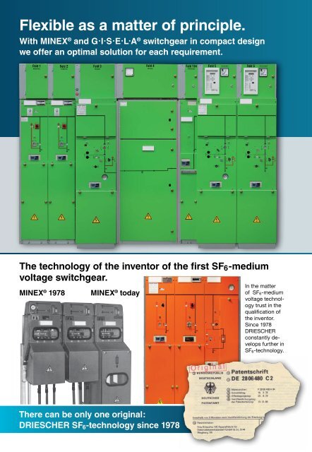 DRIESCHER MINEX® and G·I·S·E·L·A® One system, all possibilities.