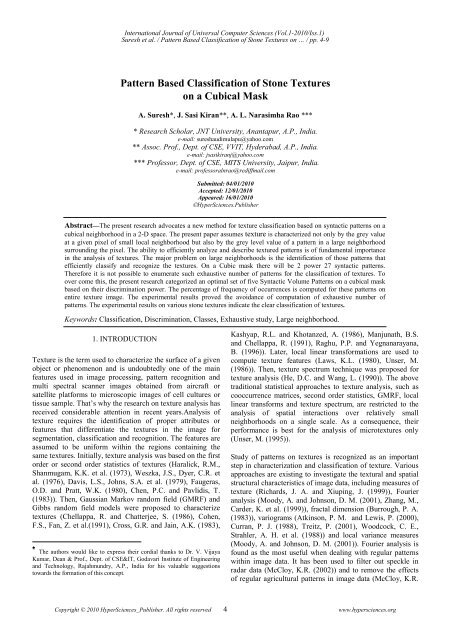 Pattern Based Classification of Stone Textures on a Cubical Mask