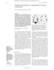 Radial osteomyelitis as a complication of venous cannulation