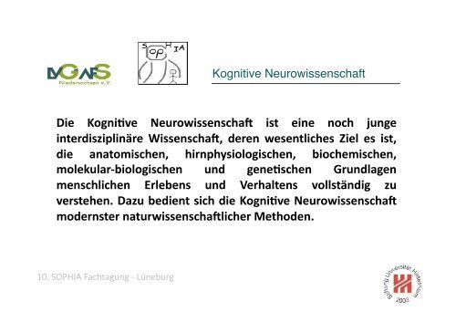 Anatomie des Lernens Prof. Dr. Kristian Folta FS Neurobiologische ...