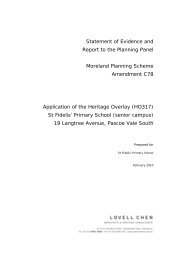 Statement of Evidence and Report to the Planning Panel Moreland ...