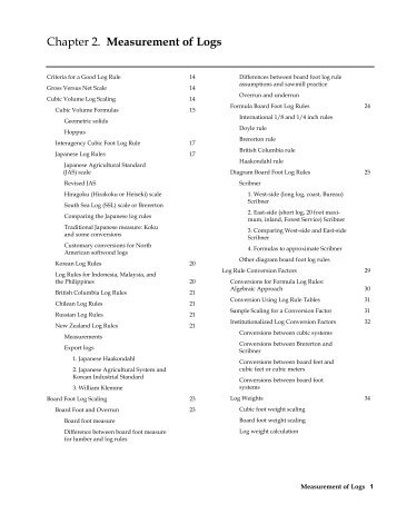 Chapter 2. Measurement of Logs - Rural Technology Initiative