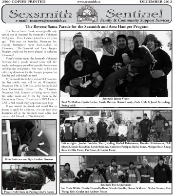 December 2012 - Town of Sexsmith