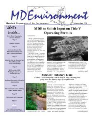 MDEnvironment - Maryland Department of the Environment