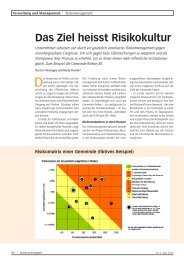 Das Ziel heisst Risikokultur - i-Risk GmbH