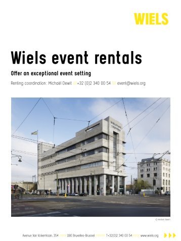 Brochure Venue Hire (.pdf) - Wiels