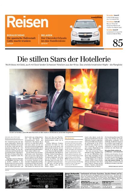 SonntagsZeitung Die stillen Stars der Hotellerie - The Hotel