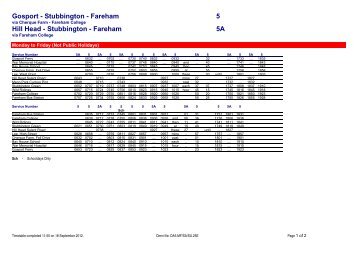 Gosport - Stubbington - Fareham - FirstGroup